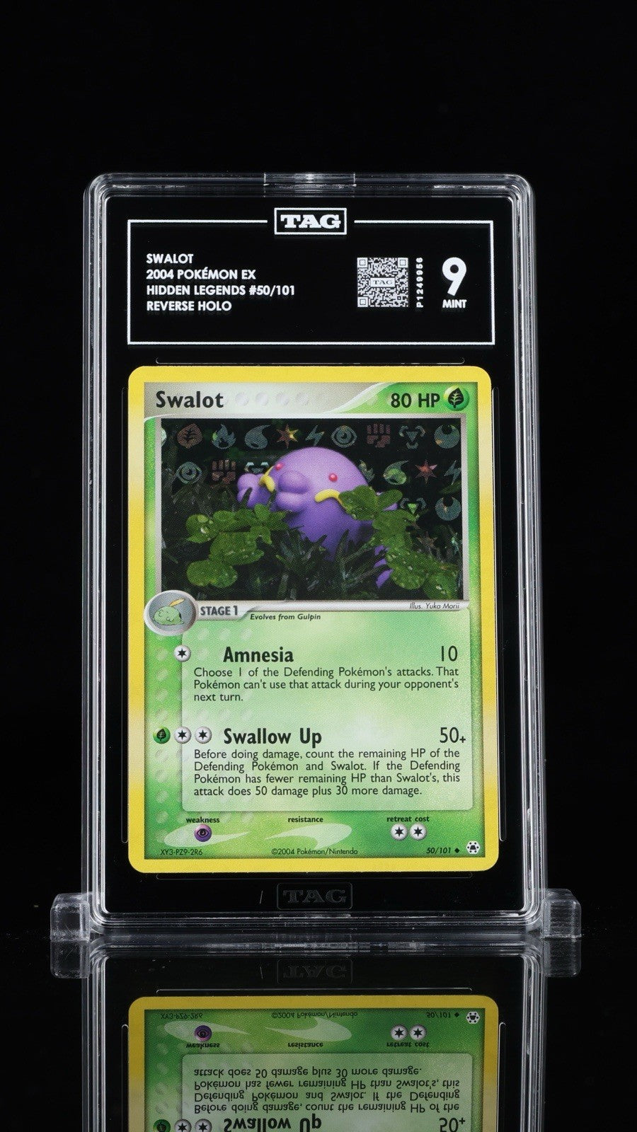 💎Swalot 50/101 Hidden Legends Reverse Holo~ TAG GRADE 9! FAST SHIP~SHOOT OFFER