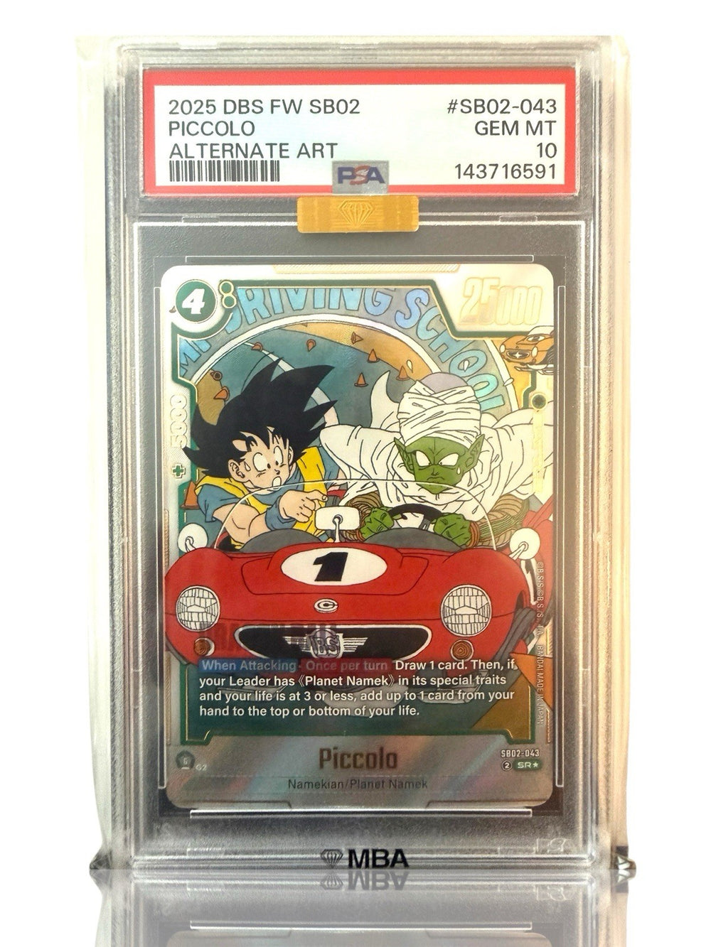 🚨 2025 DBS: Fusion World SB02 043 Piccolo~ PSA 10 PRISTINE GOLD DIAMOND MBA!💎