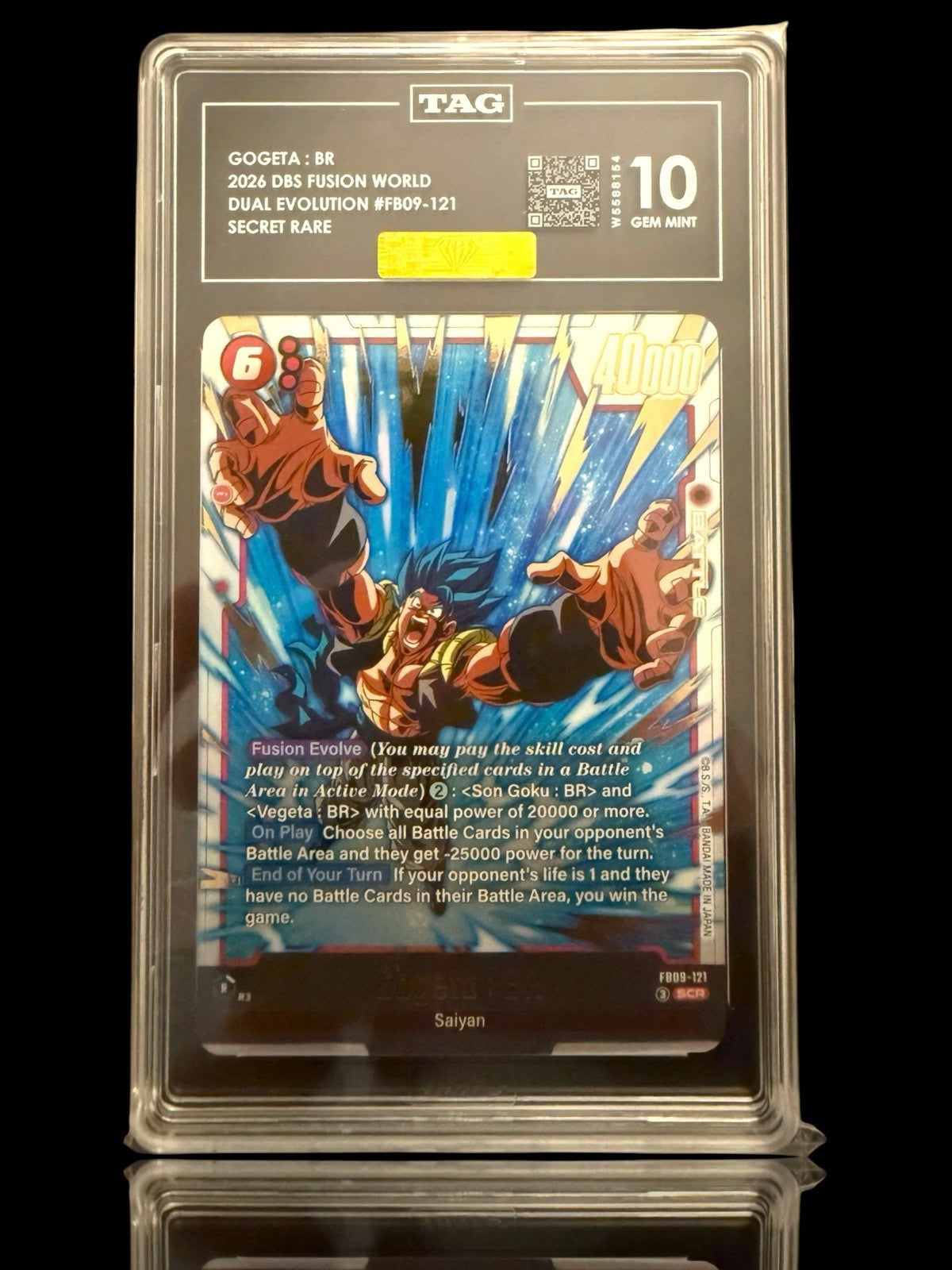 🚨 Dragon Ball Super Dual Evolution Gogeta BR~TAG 10 GOLD DIAMOND MBA POP 1 💎