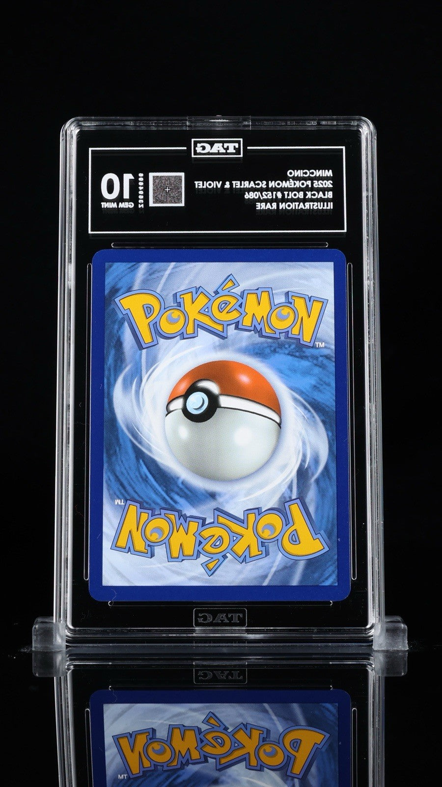 ‼️MINCCINO 2025 POKÉMON SCARLET BLACK BOLT #152 ILLUSTRATION RARE TAG GRADE 10💨