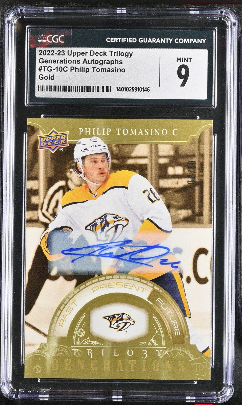 ‼️2022-23 UD Trilogy Generations AUTO #TG-10C Philip Tomasino~POP 1💨 02/10