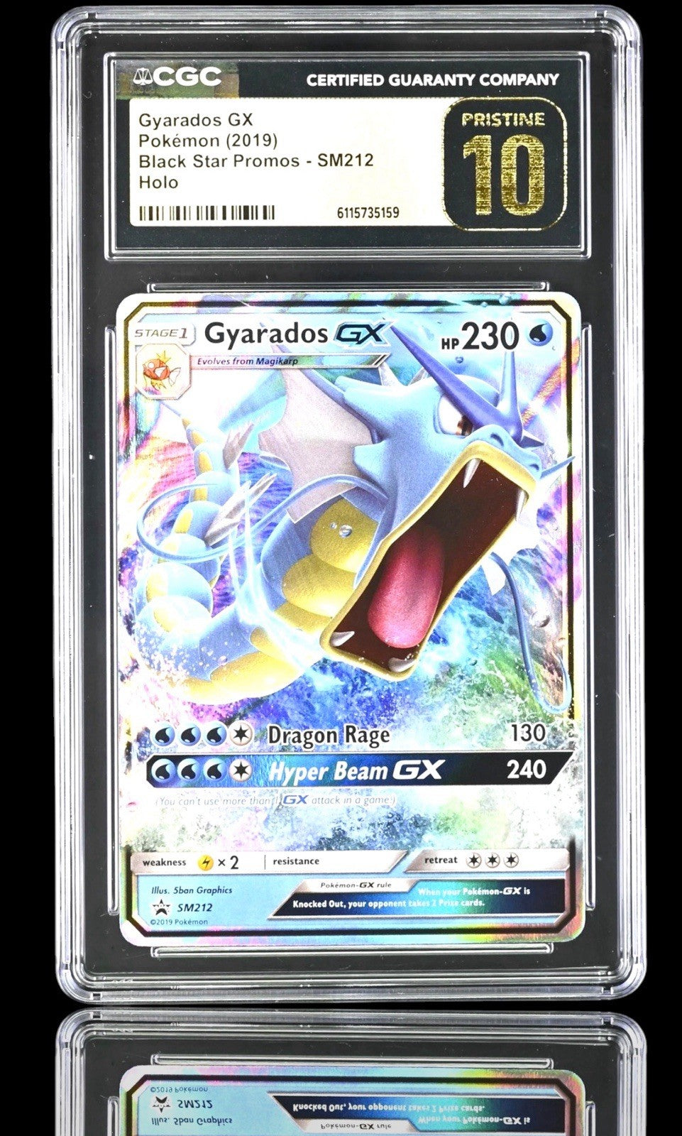 💙 Gyarados GX SM212 PROMO GRADE 10 PRISTINE GOLD LABEL TOP POP! SAME DAY SHIP💨