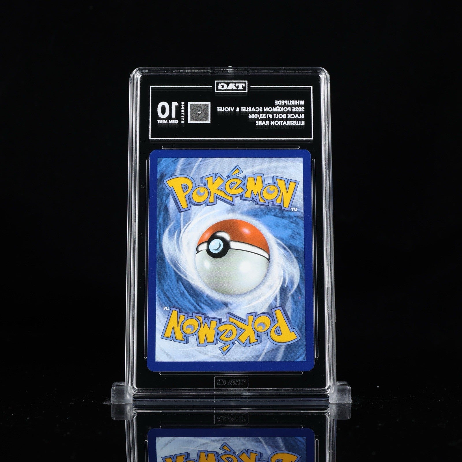 ‼️Pokemon Whirlipede 133/086: Black Bolt Holo TAG GRADE 10! SAME DAY SHIP!💨