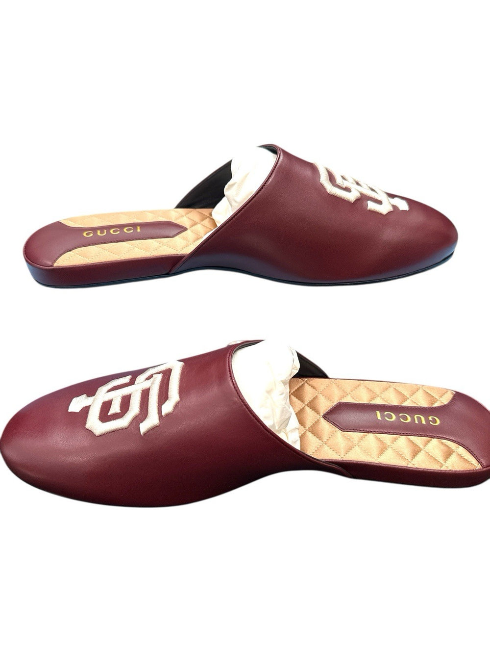 ‼️Gucci x SF Giants Leather Loafers Burgundy GUCCI SIZE 12~NEW $950! FAST SHIP💨