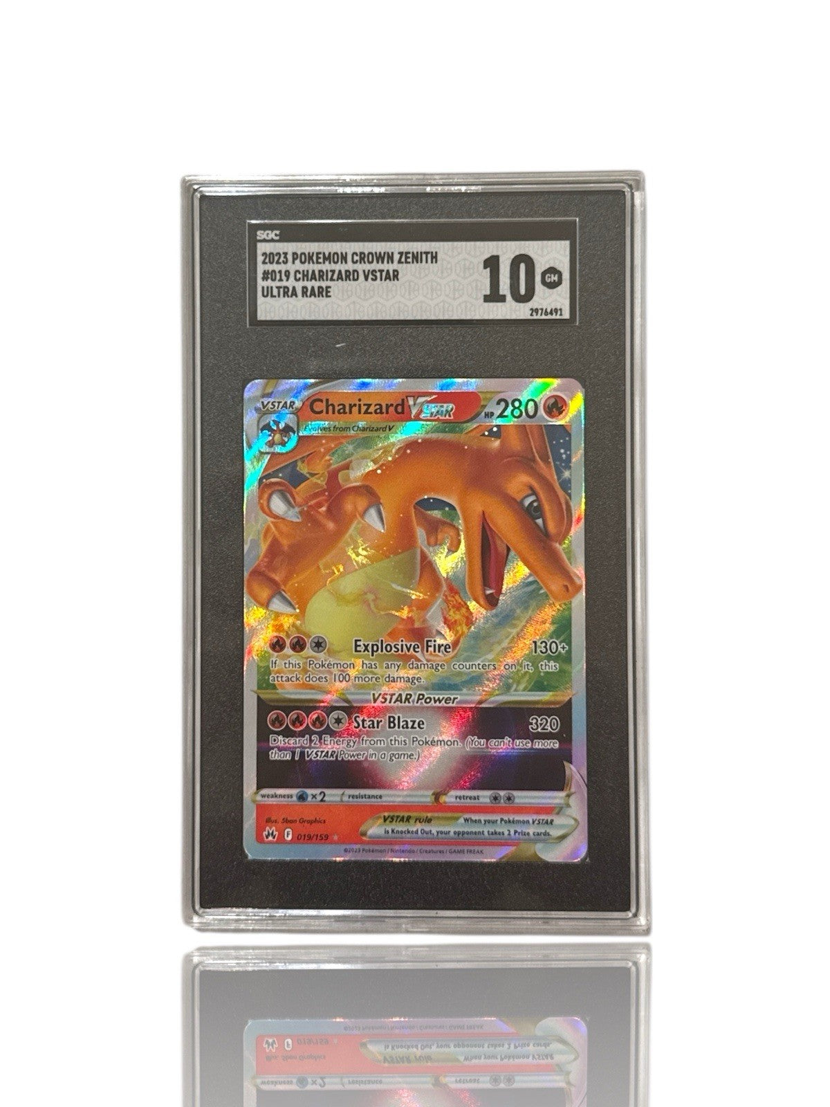 ‼️Pokemon Charizard VSTAR 019/159 Crown Zenith Holo GRADE 10! SHIPS SAME DAY💨