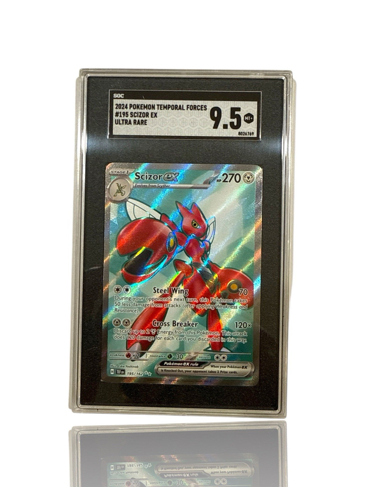 ‼️POKEMON Scizor ex #195: Temporal Forces Holo GRADE 9.5~FAST SHIP~SHOOT OFFER💨