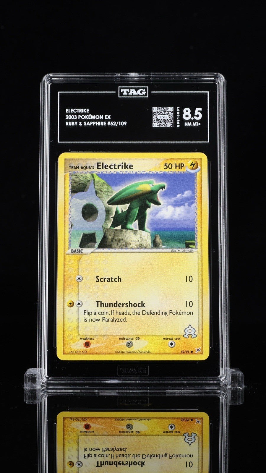 ⚠️ Electrike 52/109 Pokemon EX Ruby & Sapphire~TAG 8.5~FAST SHIP SHOOT OFFER!💨