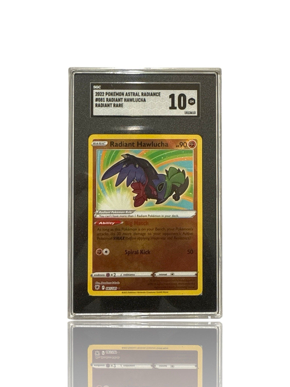 ‼️Pokemon Radiant Hawlucha 081/189: Astral Radiance Holo GRADE 10~SHOOT OFFER!💨