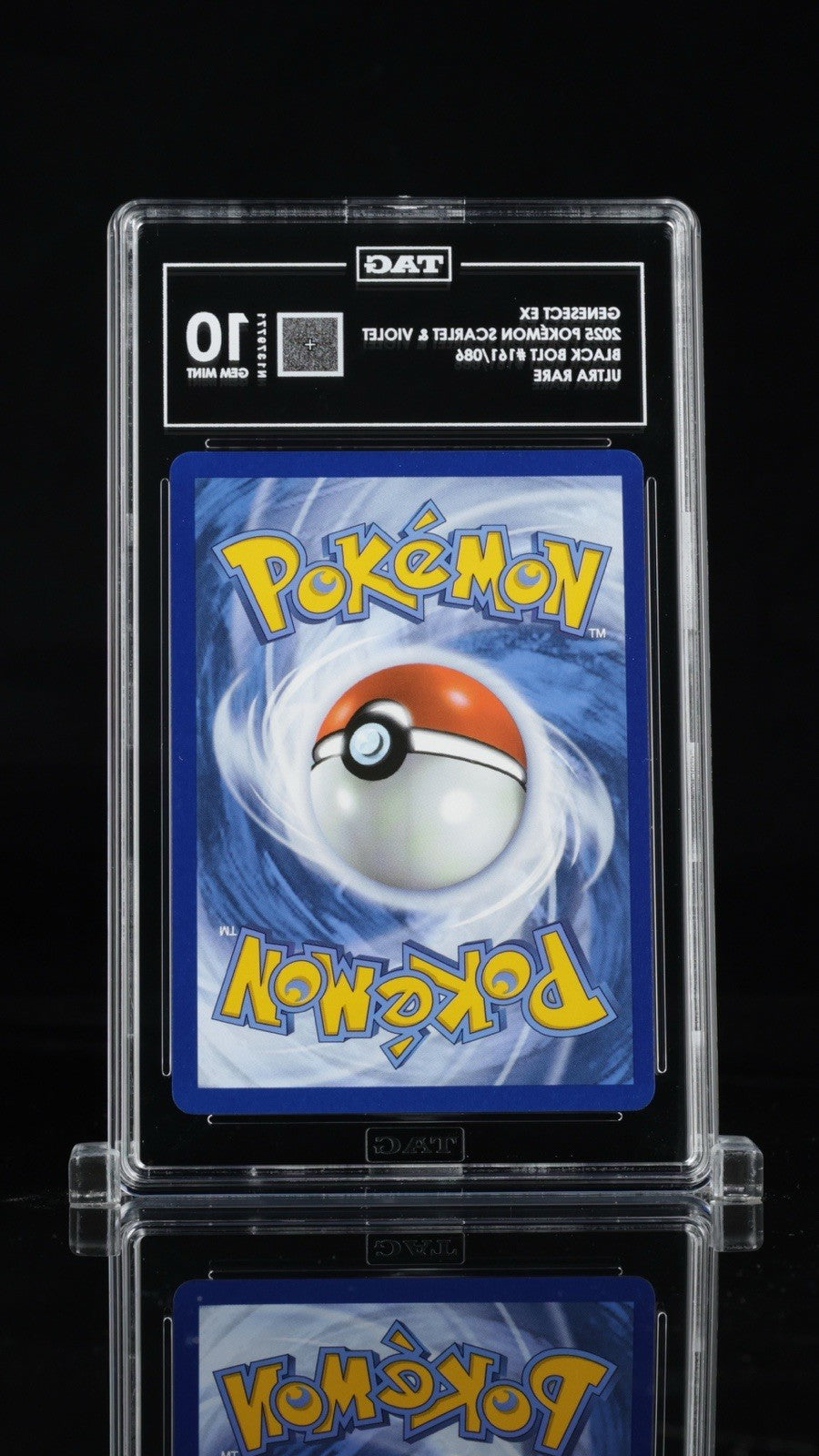 ‼️Genesect ex 161/086: Black Bolt Holo TAG GRADE 10! SAME DAY SHIP~SHOOT OFFER💨