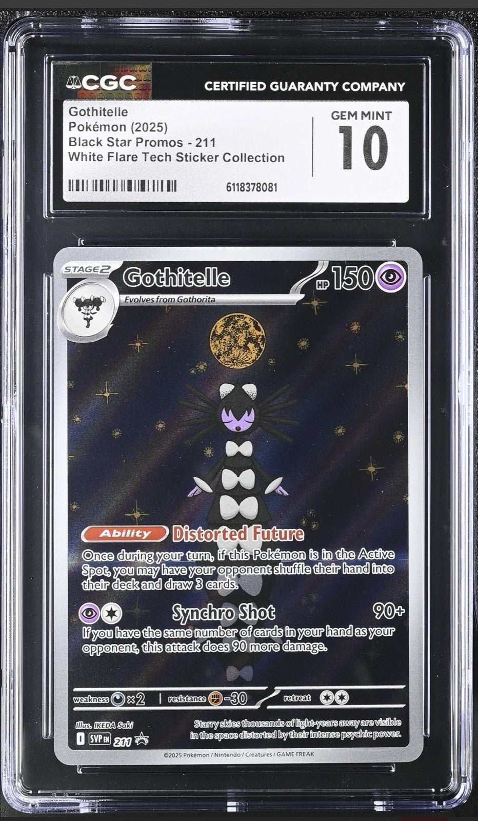 💎 Gothitelle 211 Scarlet & Violet Promo GRADE 10! SAME DAY SHIP SHOOT OFFER!💨