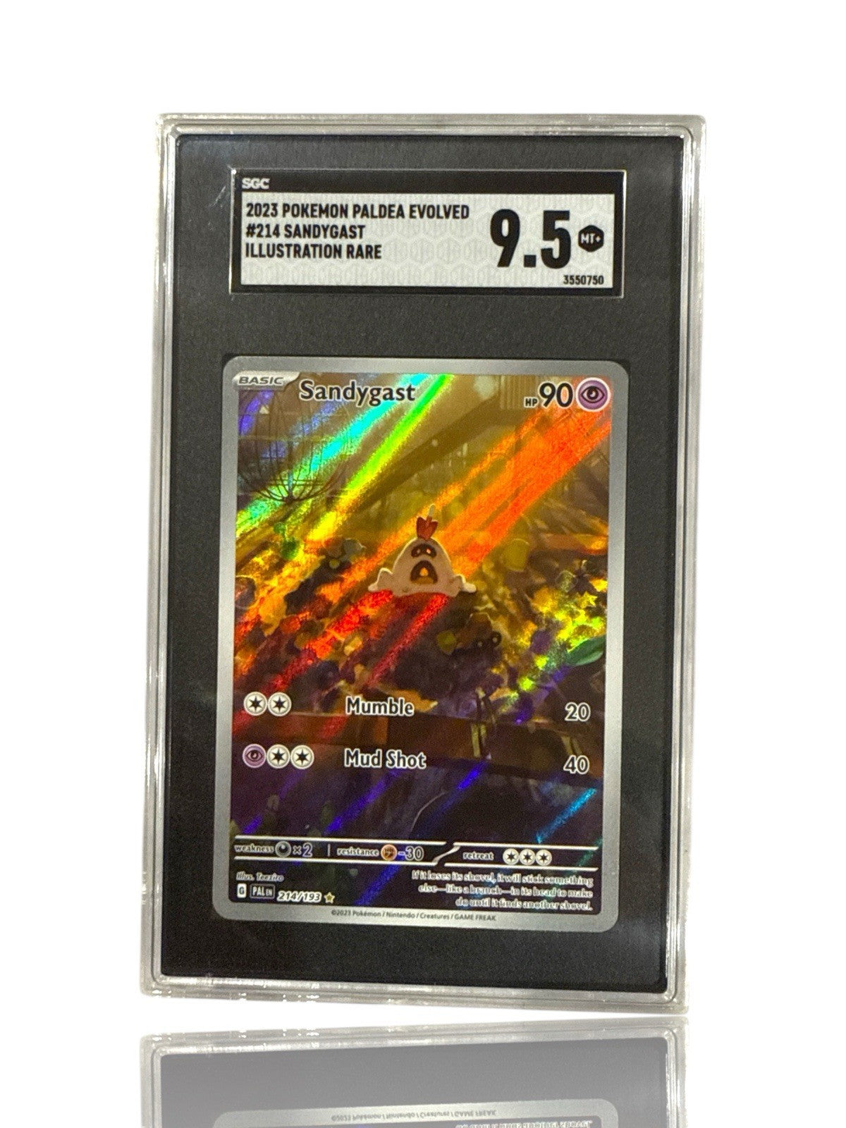 ‼️Sandygast 214/193: Paldea Evolved Holo GRADE 9.5! FAST SHIP~ SHOOT OFFER!💨