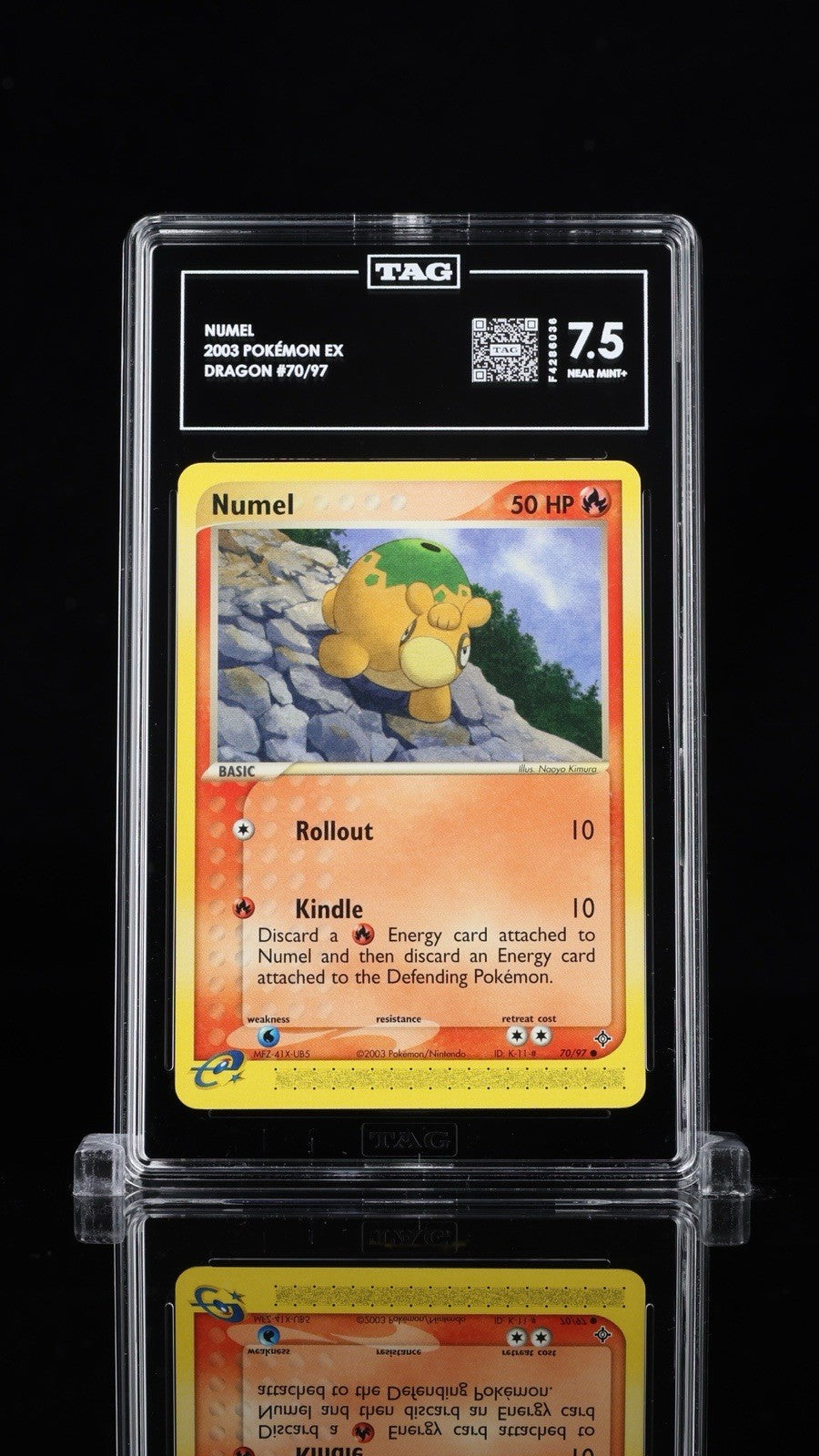 ⚠️ Numel 70/97 Pokemon EX Dragon Regular~TAG GRADE 7.5~ FAST SHIP SHOOT OFFER💨