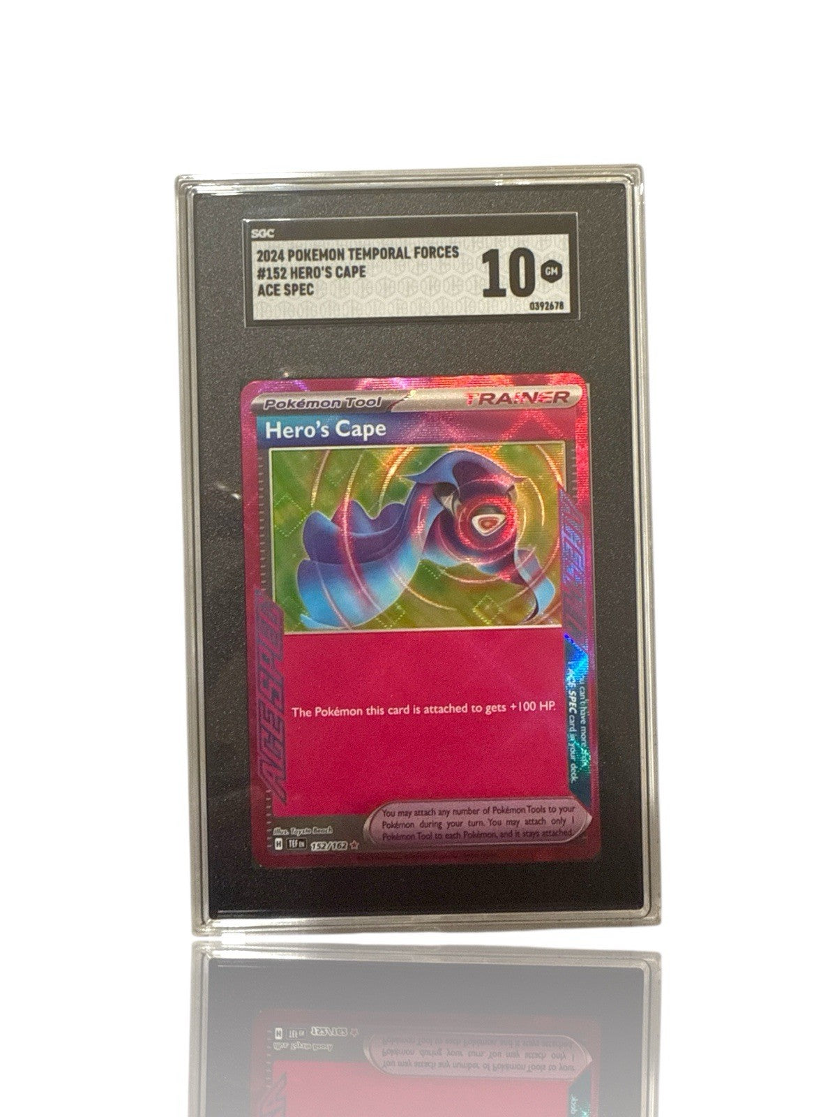 ‼️Pokemon Hero's Cape 152/162: Temporal Forces Holo GRADE 10! SHOOT OFFER!💨