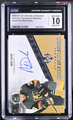 ‼️2020-21 UD Ultimate Collection Signature Rookies Reid Duke GRADE 10!💨 POP 1!