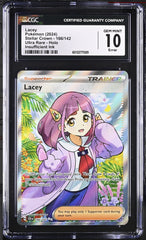 ‼️Pokemon Lacey 166/142: Stellar Crown Holo GRADE 10~ERROR! SHOOT OFFER!💨
