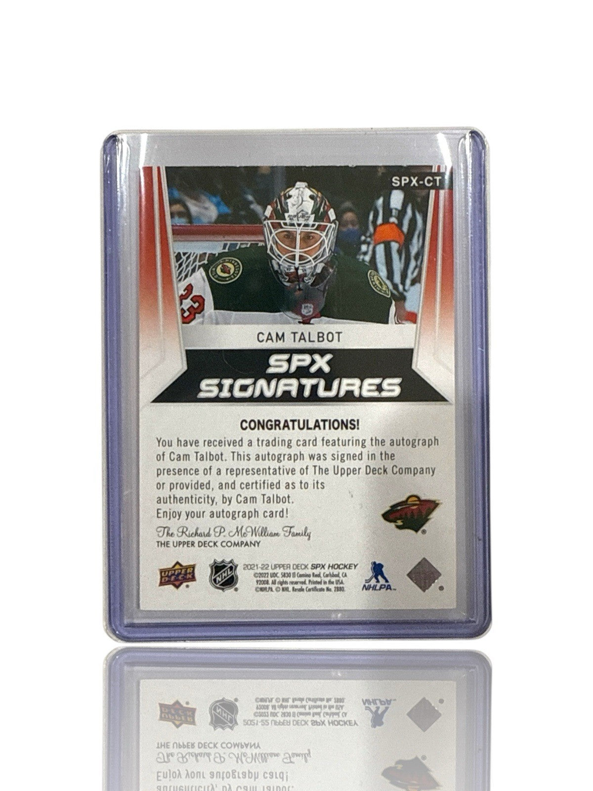 ‼️2021-22 SPx - Spx Signatures Cam Talbot #SPX-CT Gold 13/15 (AU)~SHOOT OFFER💨