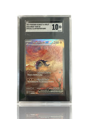 ‼️Great Tusk ex 246/198: Scarlet & Violet Base Set Holo~GRADE 10! FAST SHIP!💨