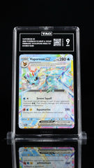 ‼️VAPOREON EX 2025 POKÉMON SCARLET PRISMATIC EVOLUTIONS #023 DOUBLE RARE TAG 9💨