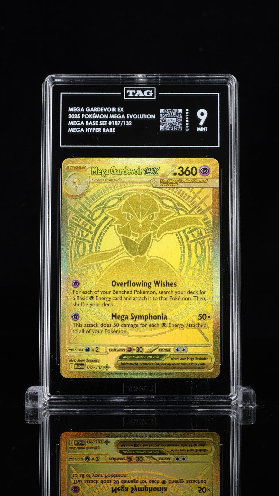 💛 Mega Gardevoir ex #187 Mega Evolution GOLD HYPER RARE TAG GRADE 9🏆