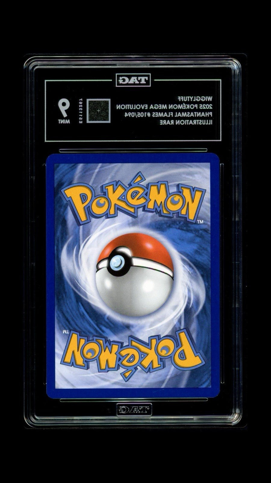‼️Wigglytuff 105/094 Phantasmal Flames Holo TAG GRADE 9! FAST SHIP SHOOT OFFER💨