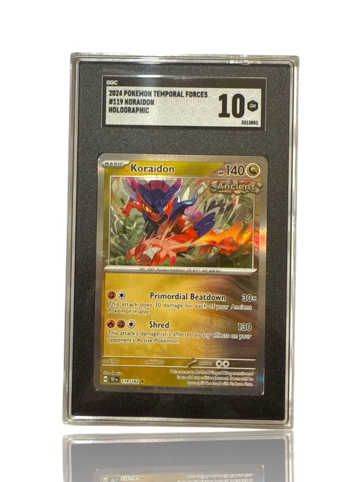 ‼️Pokemon Koraidon 119/162: Temporal Forces Holo GRADE 10! FAST SHIP~SHOOT OFFER
