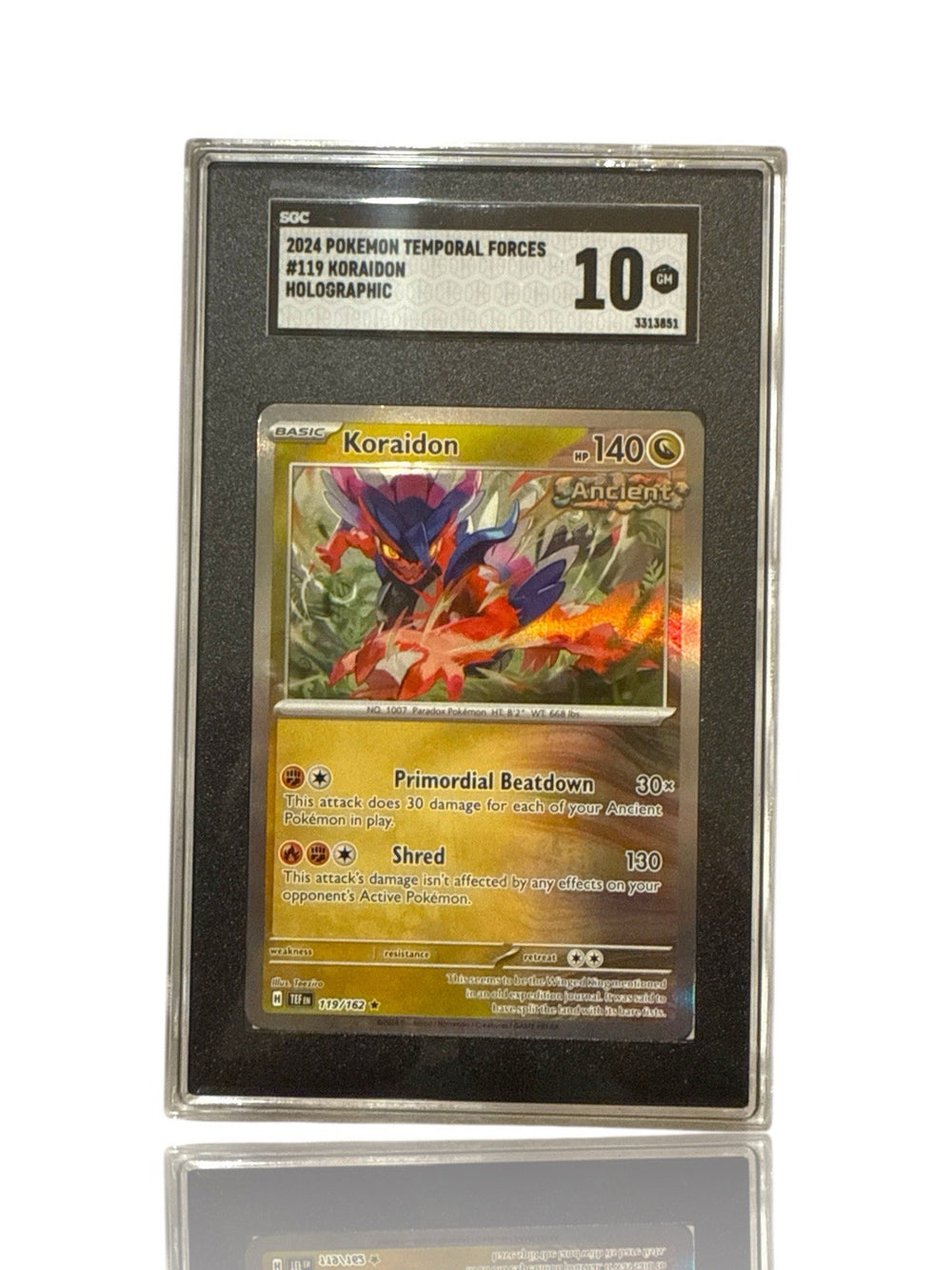 ‼️Pokemon Koraidon 119/162: Temporal Forces Holo GRADE 10! FAST SHIP~SHOOT OFFER