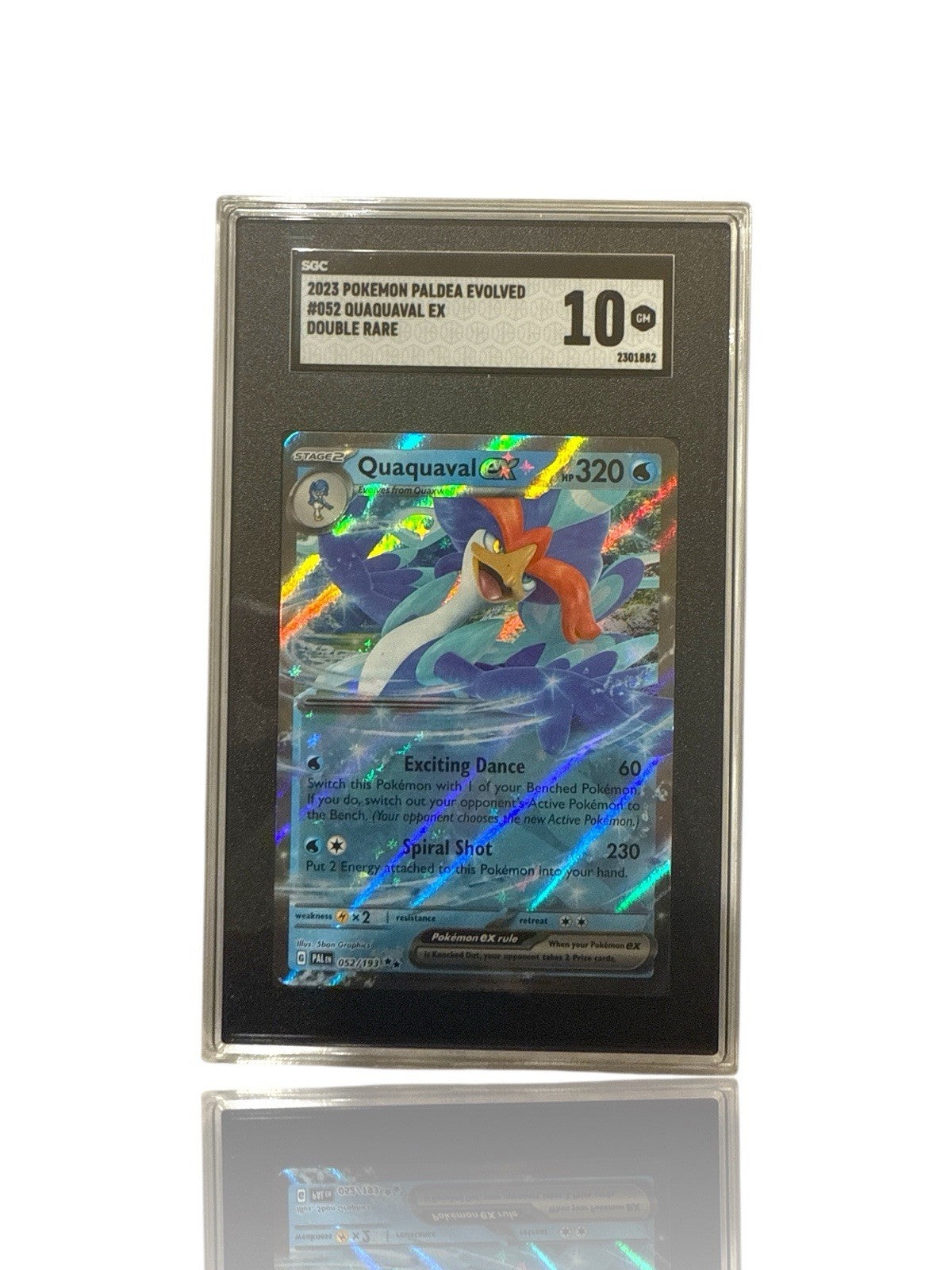‼️Pokemon Quaquaval ex 052/193: Paldea Evolved Holo GRADE 10~ SHOOT OFFER!💨