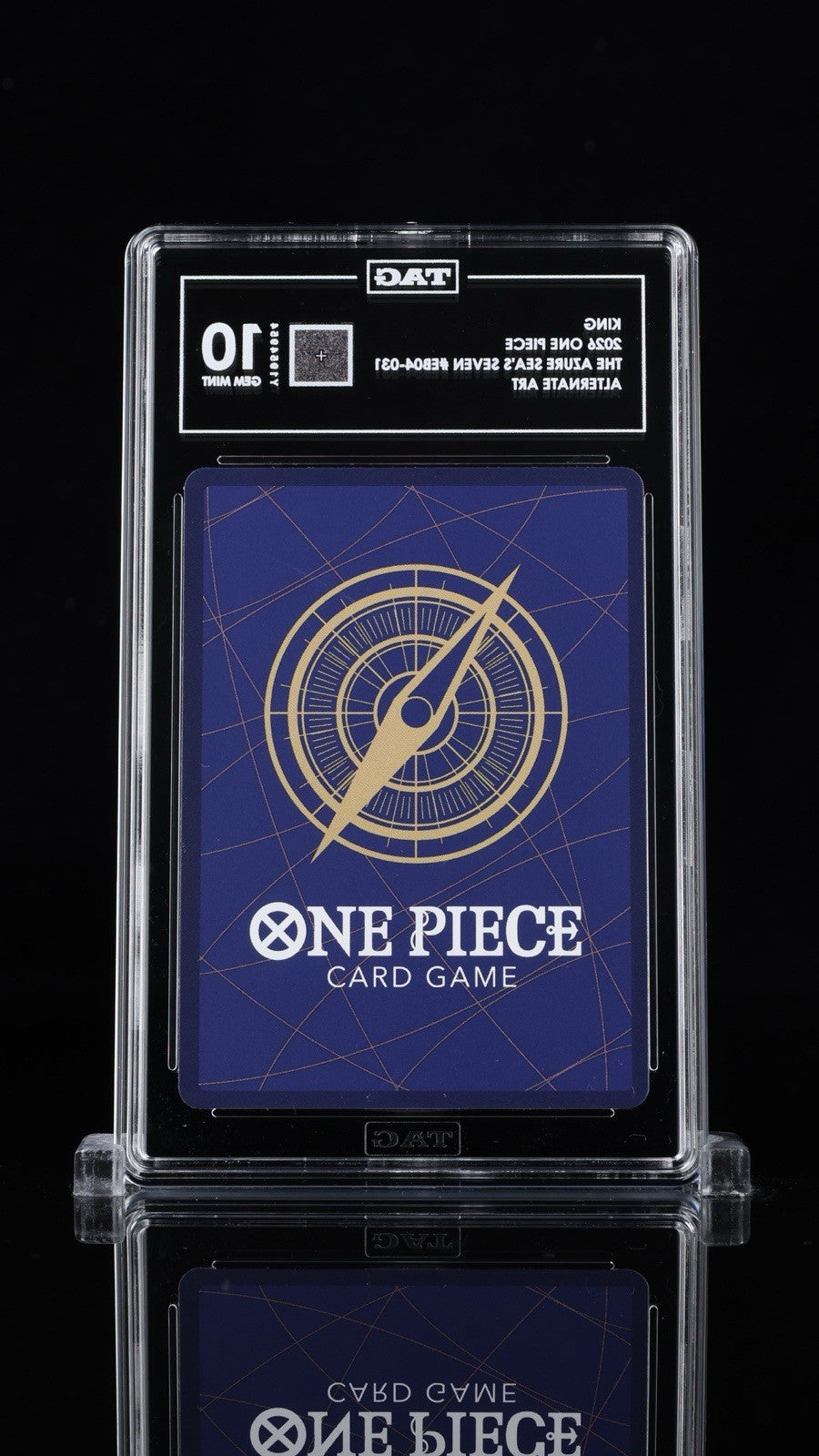 💎 King Alt Art EB04-031 The Azure Sea's Seven Foil TAG GRADE 10! TOP RANKED!💨