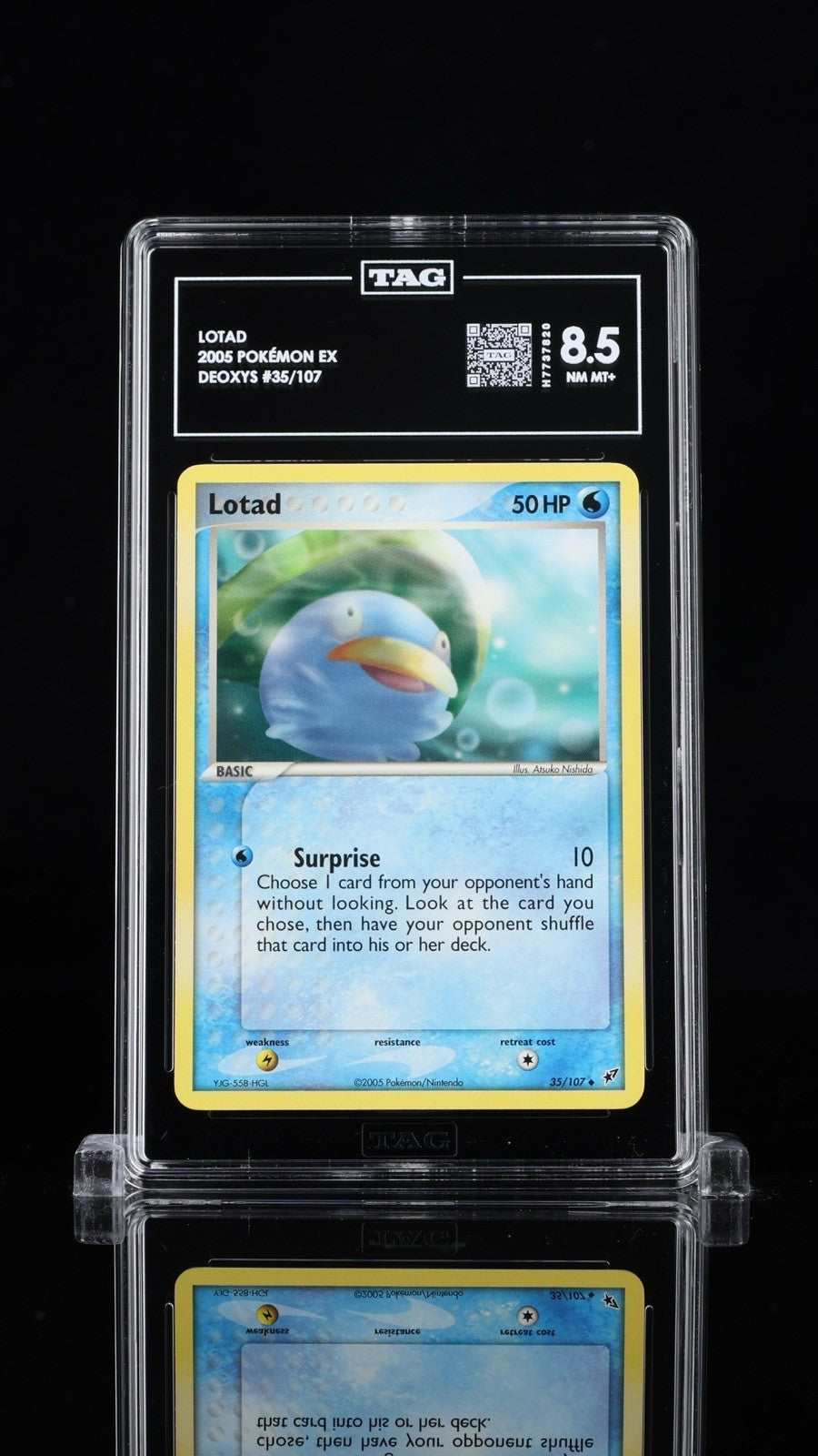 ⚠️Lotad 35/107 Pokemon EX Deoxys~ TAG GRADE 8.5~TOP RANKED~FAST SHIP SHOOT OFFER