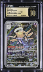 ‼️Shedinja 144/132 Mega Evolution Holo GRADE 10 PRISTINE GOLD LABEL TOP POP💨