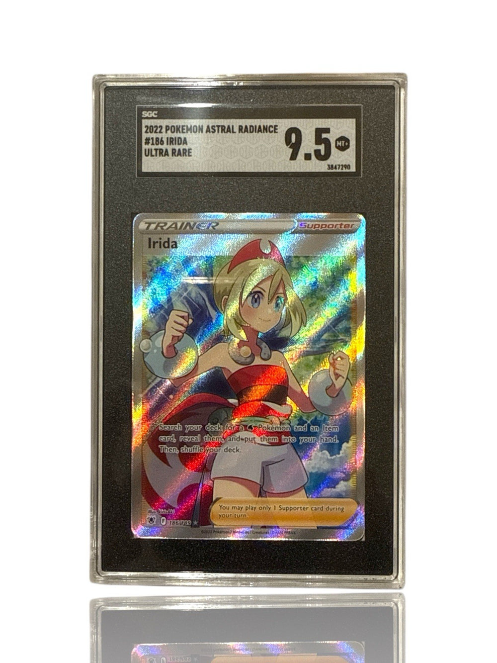 ‼️Pokemon Irida (Full Art) 186/189: Astral Radiance Holo GRADE 9.5! SHOOT OFFER!