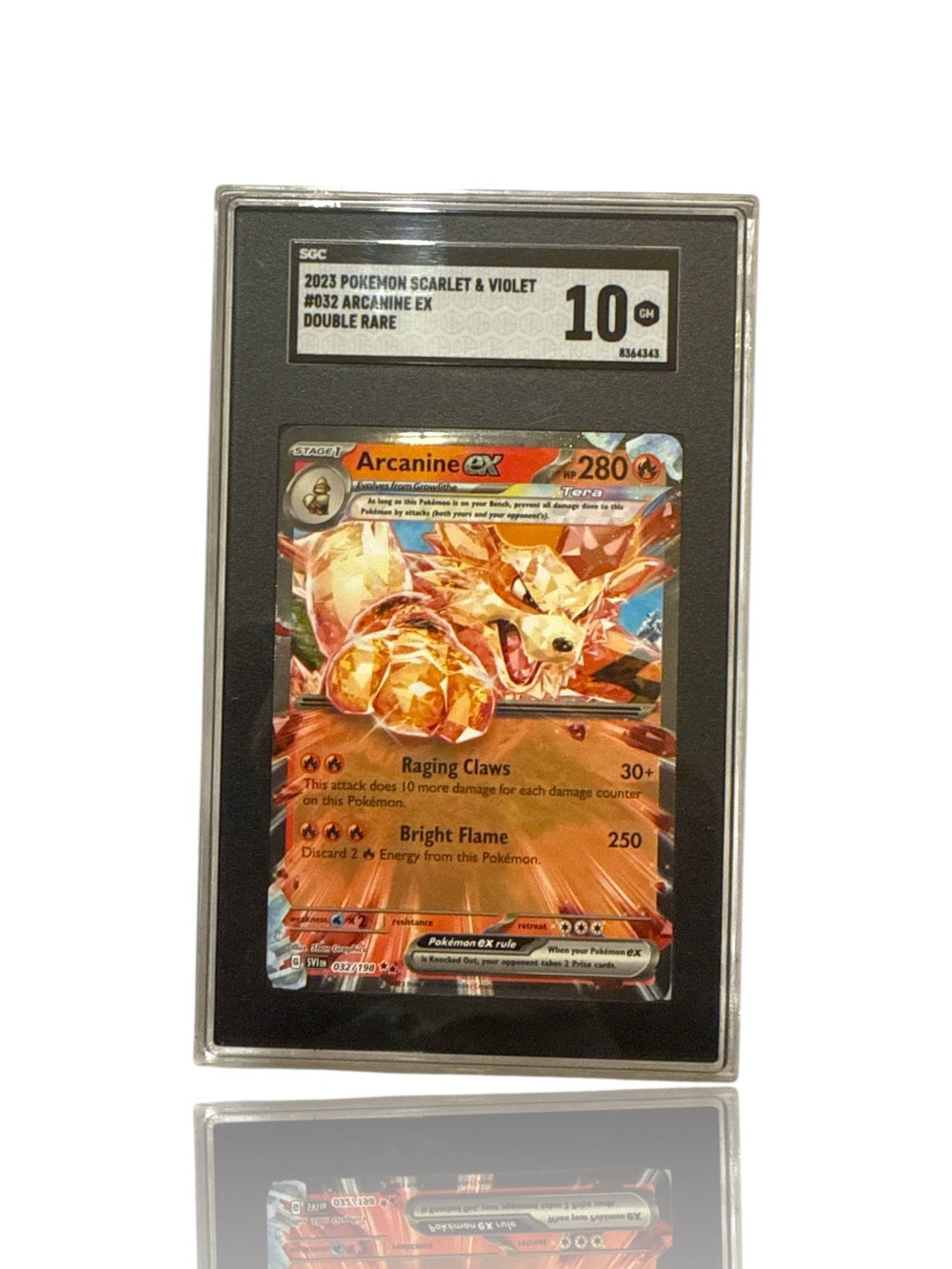 ‼️Pokemon Arcanine ex 032/198: Scarlet & Violet Holo GRADE 10~SHOOT OFFER!💨