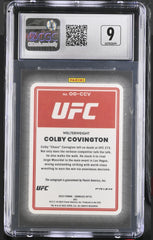 ‼️2023 Panini Donruss Optic UFC - Opti-Graphs Colby Covington GRADE 9~POP 1💨