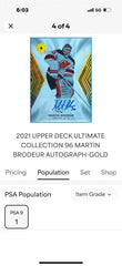 ‼️2021 ULTIMATE COLLECTION MARTIN BRODEUR AUTOGRAPH-GOLD PSA 9! SHIPS SAME DAY💨