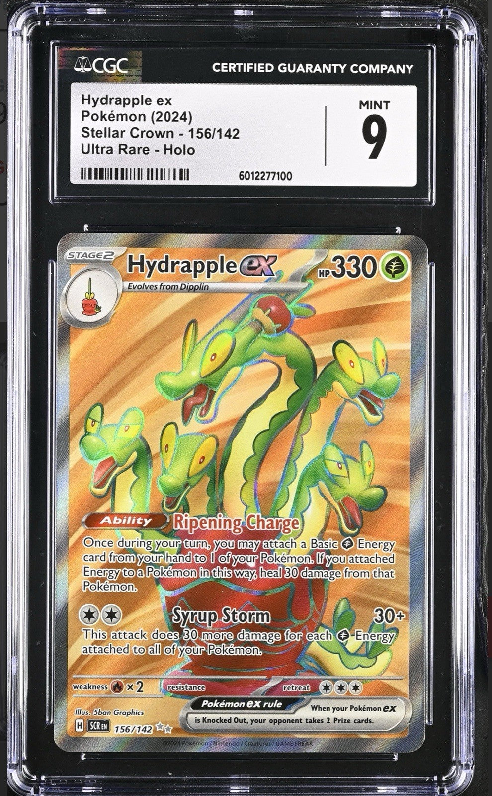 ‼️Pokemon Hydrapple ex 156/142: Stellar Crown Holo GRADE 9~FAST SHIPPING💨