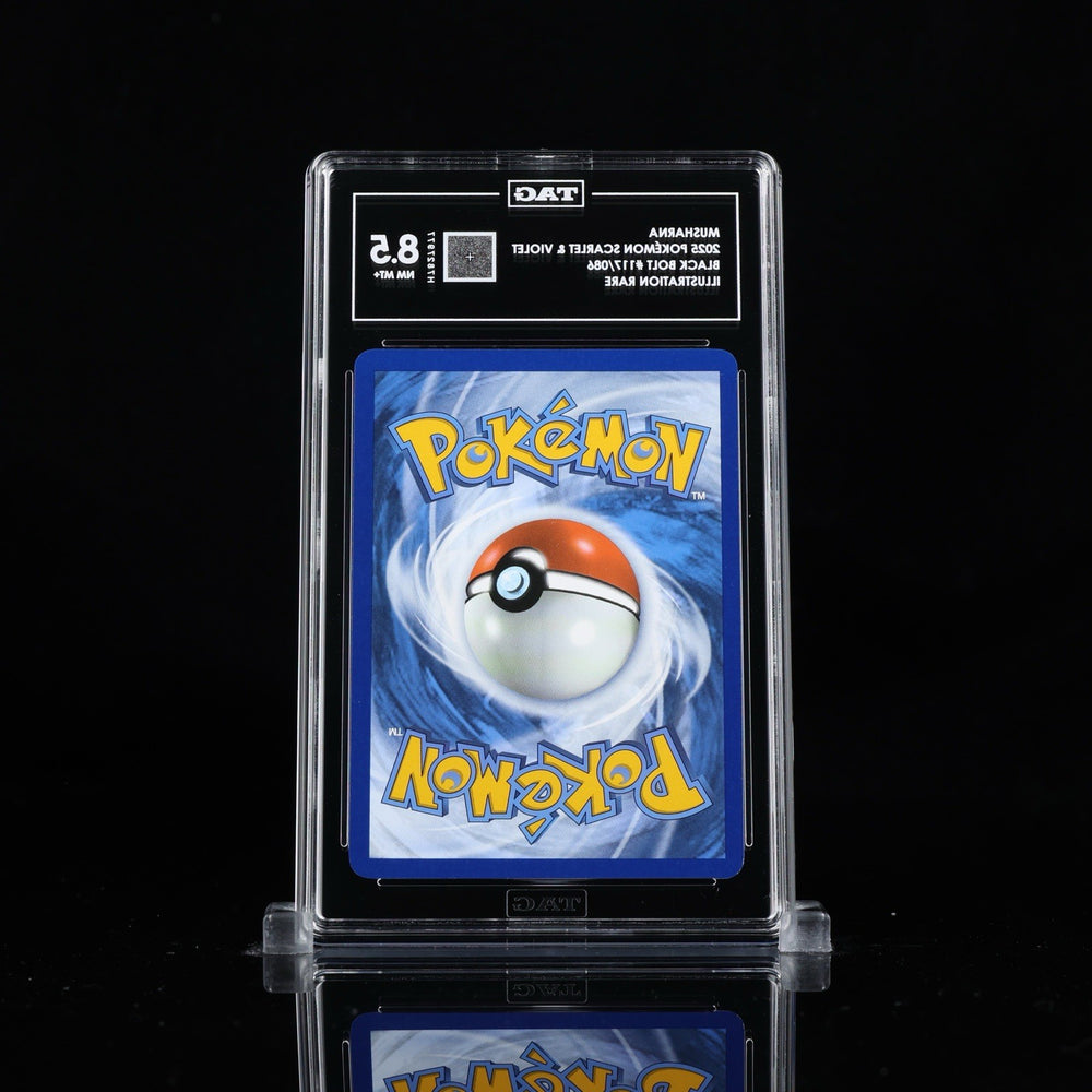 ‼️Pokemon Musharna 117/086: Black Bolt Holo GRADE 8.5! FAST SHIPPING~SHOOT OFFER