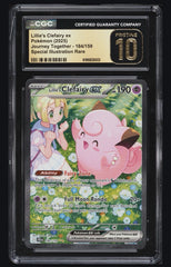 ⚠️ Lillie's Clefairy ex #184 Journey Together~PRISTINE 10 GOLD LABEL TOP POP💨