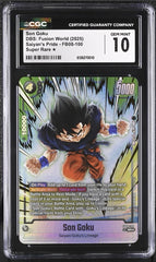 💎Son Goku - FB08-100 Saiyan's Pride Dragon Ball Fusion World GRADE 10 POP 2!💨