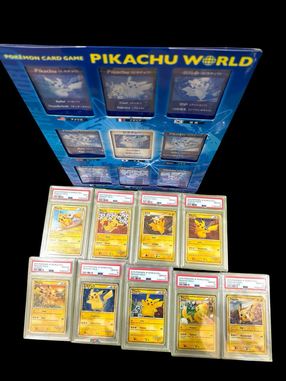 ⚡️Pikachu World Collection Holo SEQUENTIAL SET ALL PSA 10 ONE PSA 9~W/ INSERT💨