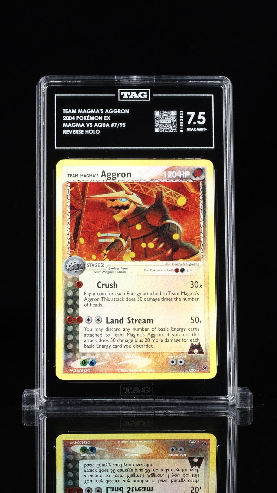 🚨Team Magma's Aggron 7/95 Team Magma vs Team Aqua Holo~TAG 7.5! SAME DAY SHIP💨