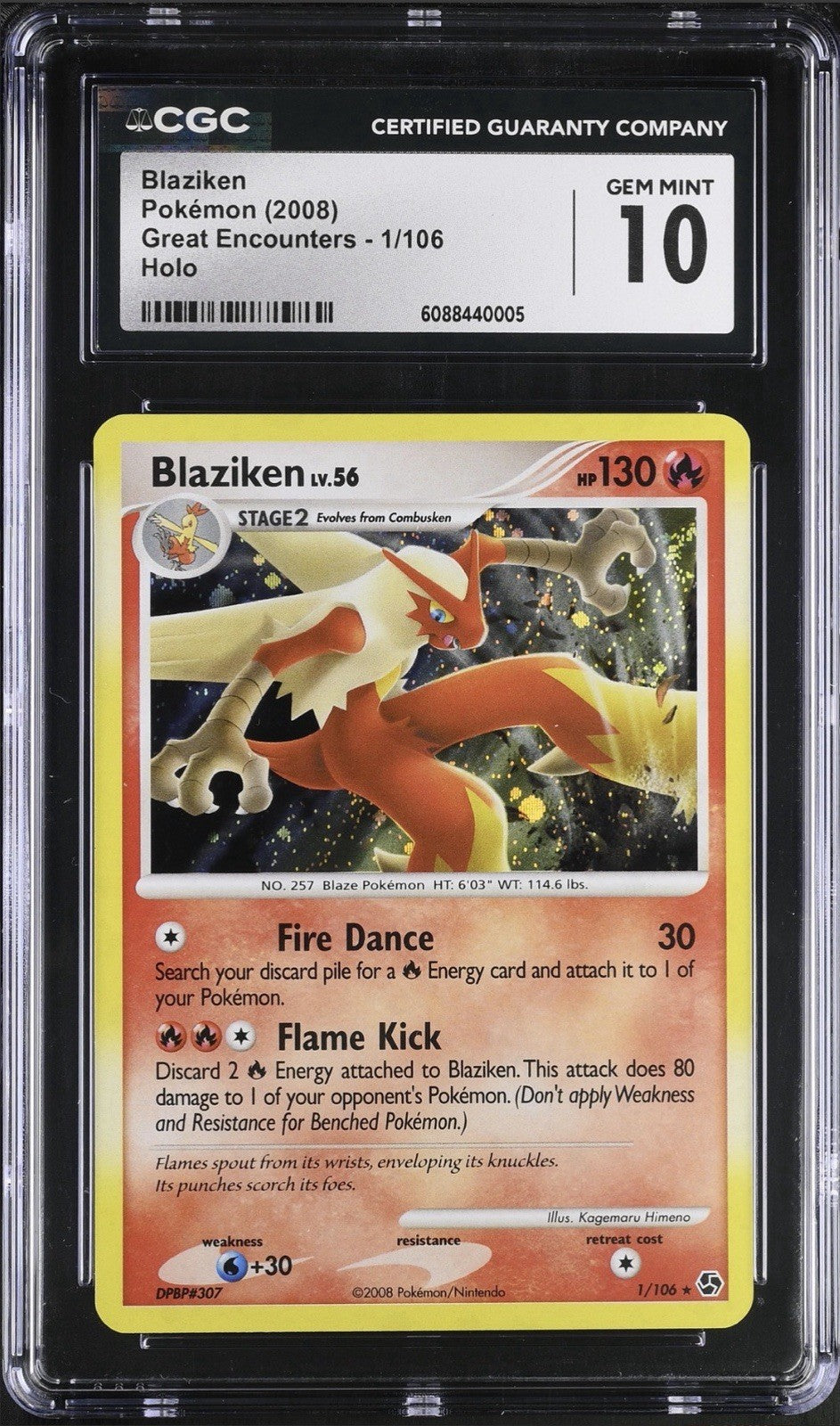 🔥Pokemon Blaziken 1/106 Great Encounters Holo GRADE 10! FAST SHIP~SHOOT OFFER💨