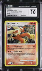 🔥Pokemon Blaziken 1/106 Great Encounters Holo GRADE 10! FAST SHIP~SHOOT OFFER💨
