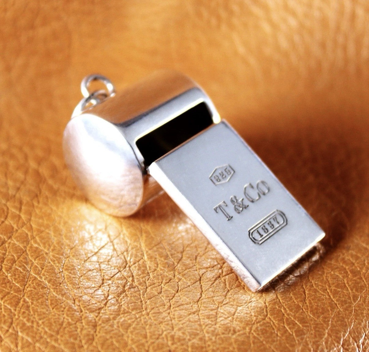 ⚠️ TIFFANY & CO.  Whistle Pendant 1837 Collection Sterling Silver 2 1/16" Length