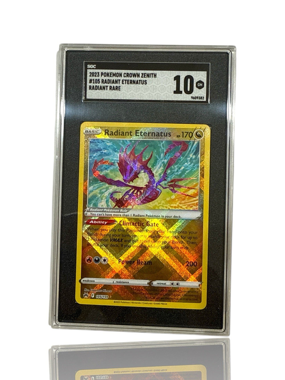 ‼️POKEMON Radiant Eternatus #105~Crown Zenith GRADE 10! SHIPS FAST~SHOOT OFFER💨