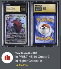 ‼️Pokemon Zoroark #143 White Flare Holo GRADE 10 PRISTINE GOLD LABEL TOP POP💨