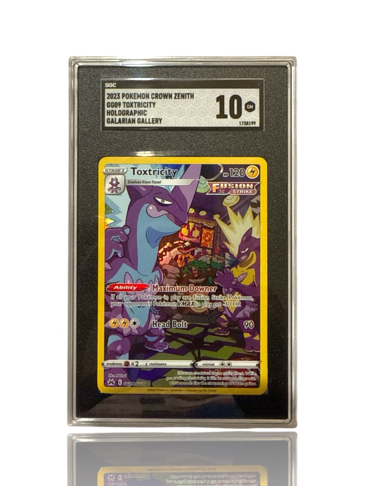 ‼️Pokemon Toxtricity GG09/GG70 Crown Zenith: Galarian Gallery Holo GRADE 10!💨