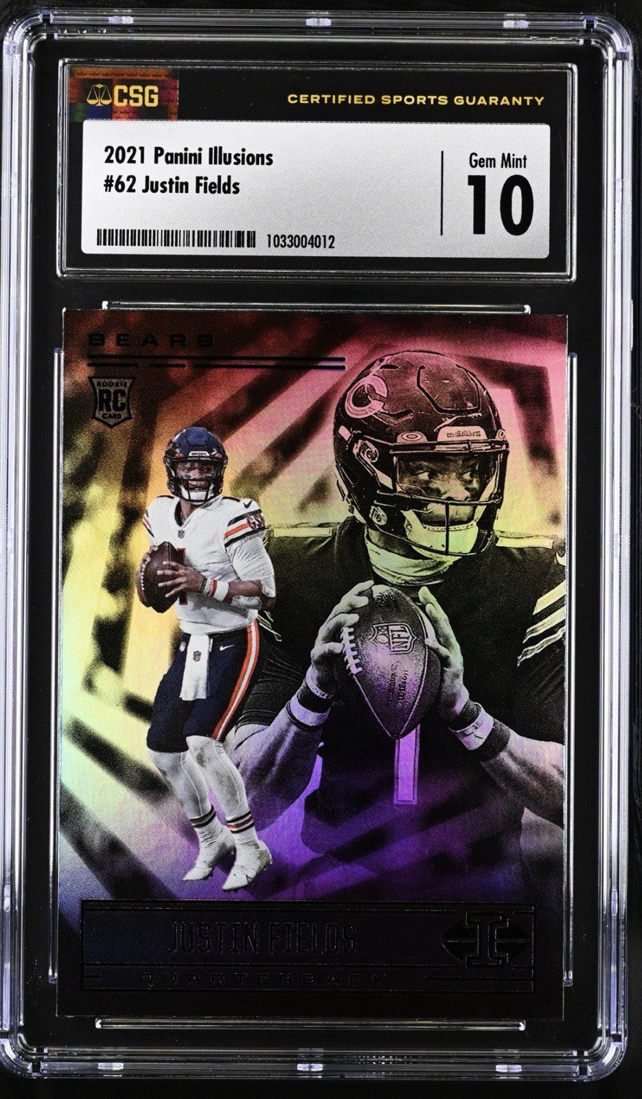 ‼️2021 Panini Illusions - Justin Fields #62 Retail (RC) TOP POP GRADE 10!💨