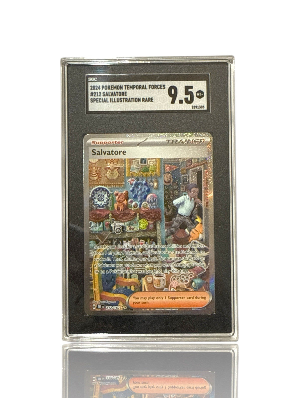 ‼️Pokemon Salvatore 212/162: Temporal Forces Holo GEADE 9.5! SHOOT OFFER!💨