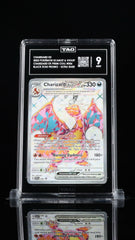 ‼️CHARIZARD EX 2023 POKÉMON SCARLET & VIOLET #056 BLACK STAR PROMO~TAG GRADE 9💨