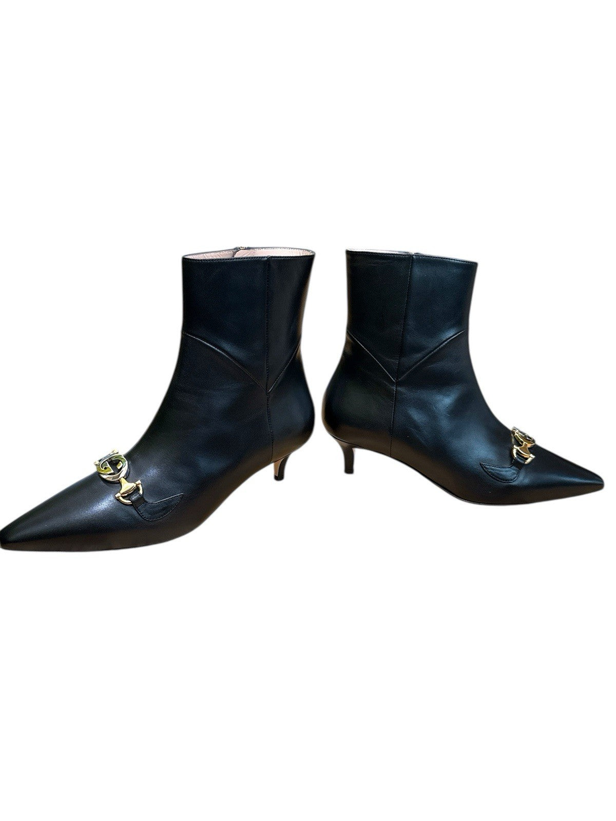 ‼️BRAND NEW IN BOX Gucci Zumi Nappa Charlotte Nero Black Leather Boots~SIZE 38+